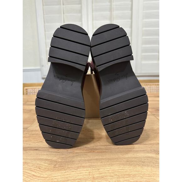 Sam Edelman Lovrin Bootie Spiced Pecan Size 5.5 NWOT Gold Details Dark Burgundy - Picture 10 of 13